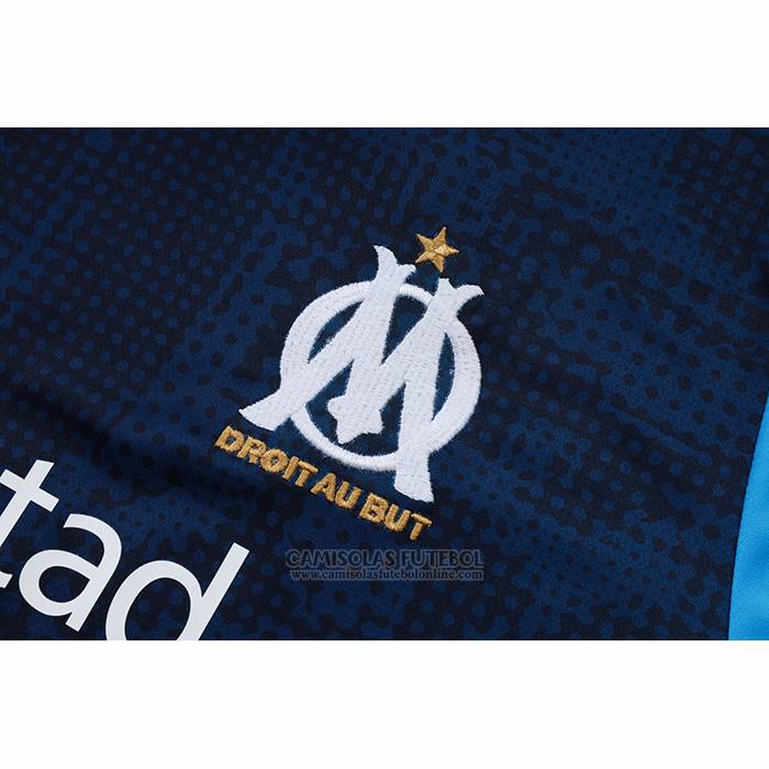 Fato de Treino Olympique Marsella Manga Curta 2025-2026 Azul - Calcas Curta